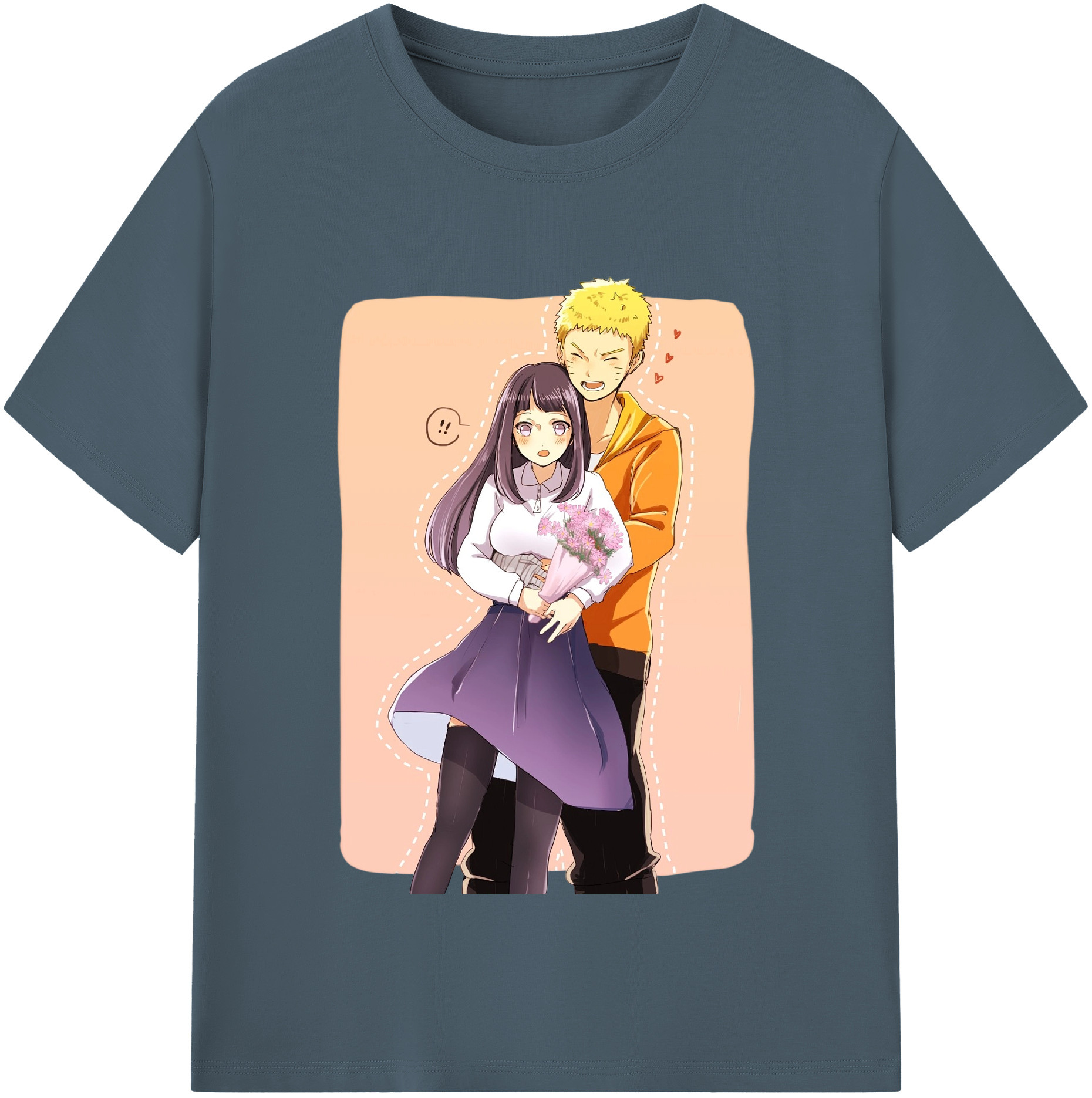 （画像用） NARUTO -ナルト- 日向ヒナタ Hyūga Hinata 綿100％半袖Tシャツ（フロントプリント）